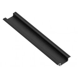Juodas aliuminio profilis LED juostoms (įfrezuojamas) 3m